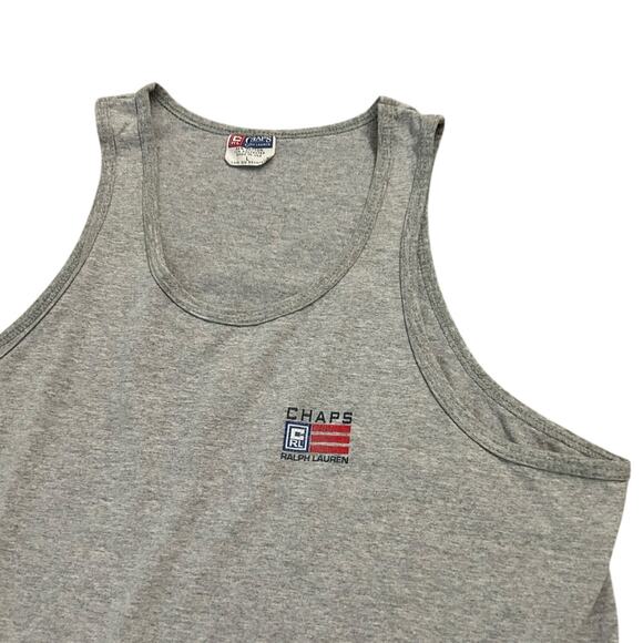 Vintage 90s Chaps Ralph Lauren Muscle Tee Tank Top USA / Men’s Large - - Picture 2 of 5